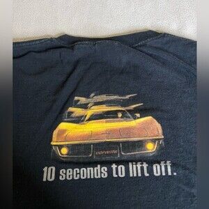 Vintage Corvette 10 seconds to lift off   Shirt Anvil Size 2xl